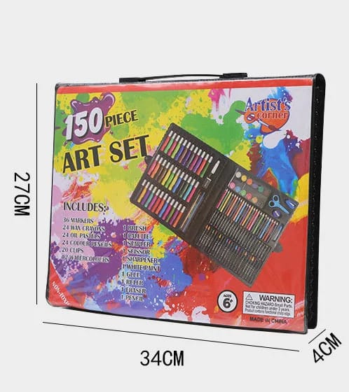 Art Crayons Painting Gift Box with Watercolor set (150 Pieces)