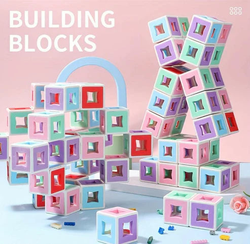 3d Blocks Puzzle Cube Transform Movable Shape Building Blocks – 180 Pieces