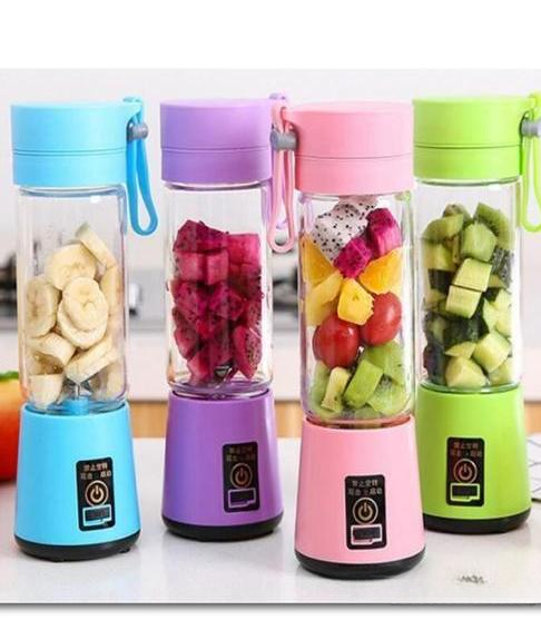 Portable Mini Electric 6 Blade Juicer USB Charging Smoothie Milkshake Maker (random Colors)
