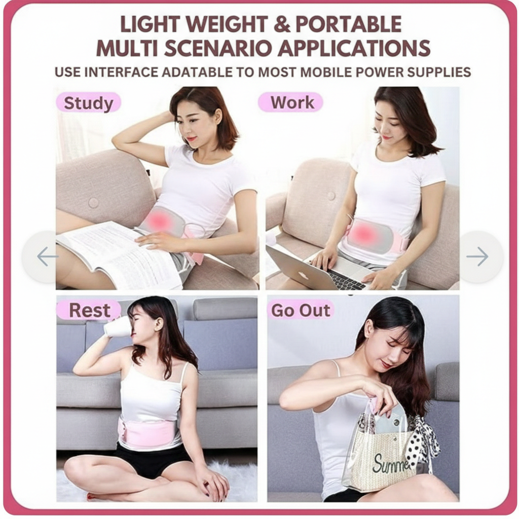 Rechargeable Heated Comfort Belt | Soft & Adjustable Fit