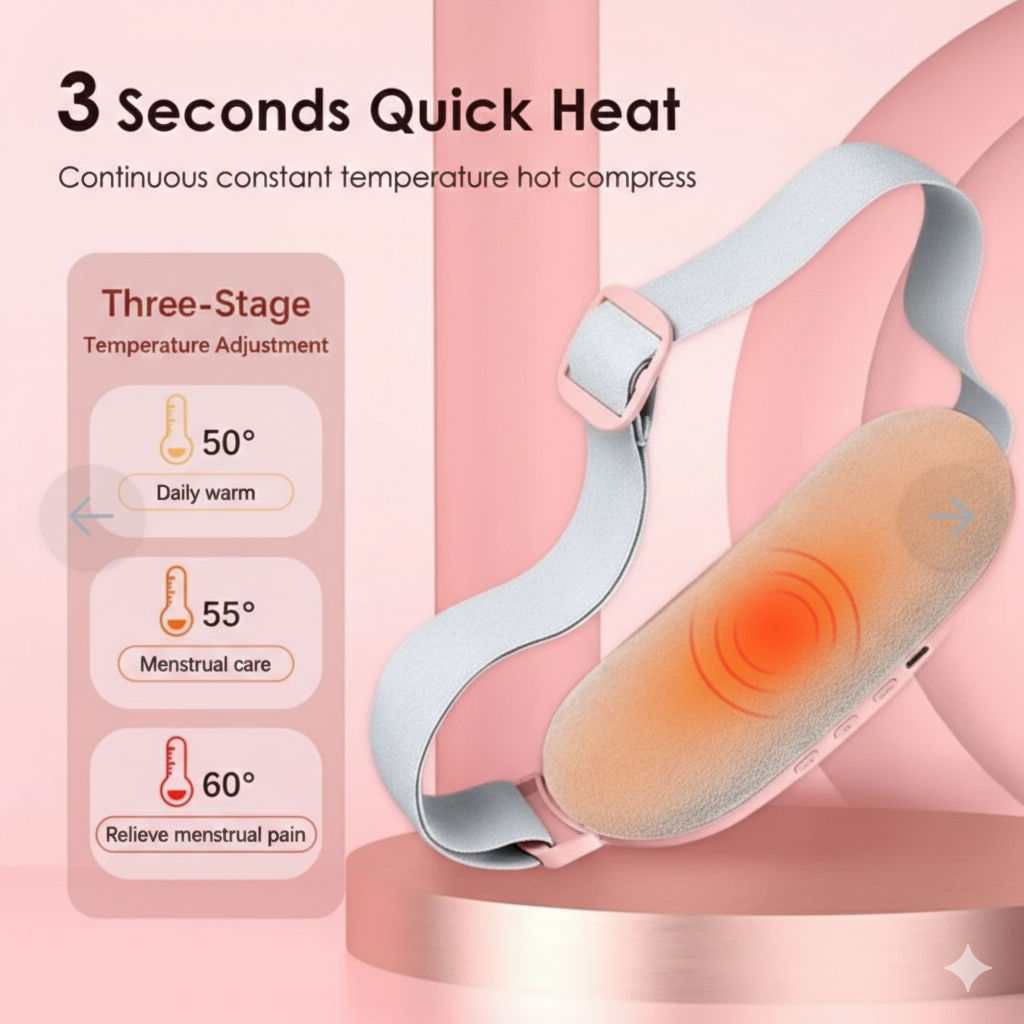 Rechargeable Heated Comfort Belt | Soft & Adjustable Fit